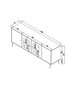 Hanah Home Consola de Roble con Patas de Metal y Tejido de Yute, 180x81x41 cm
